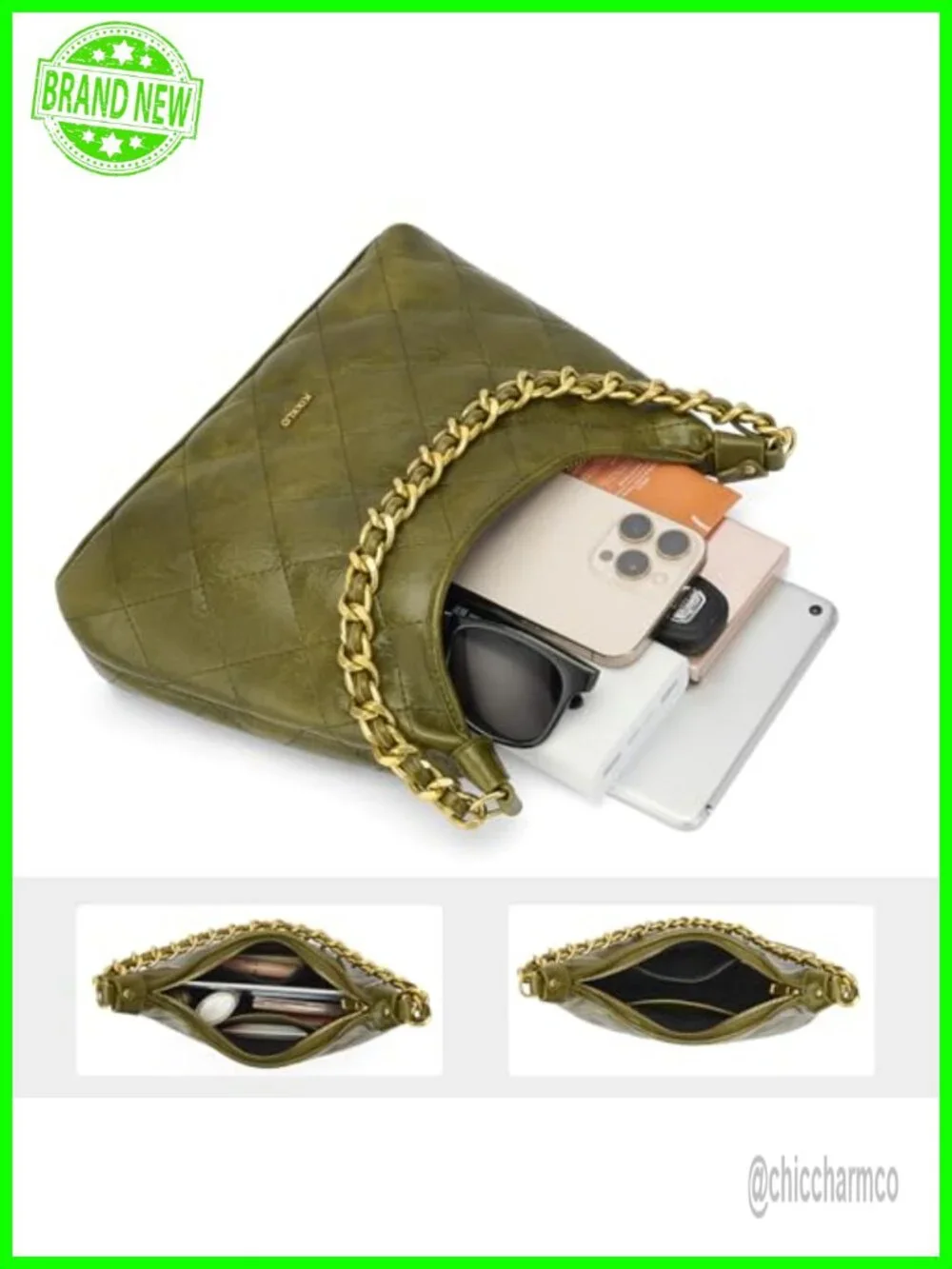 Vegan Leather Crescent Shoulder Bag Small Hobo Crossbody Purse